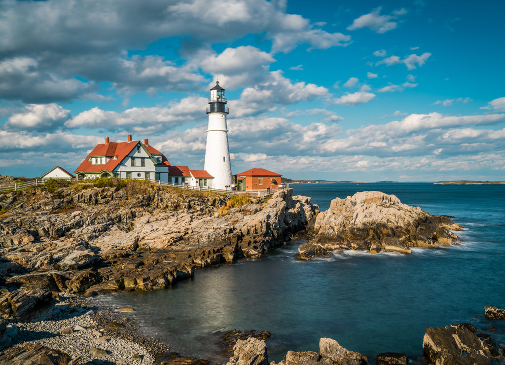 lighthouse on the coast Portland Maine