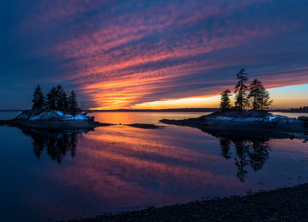 Harpswell Winter Sunset, Maine