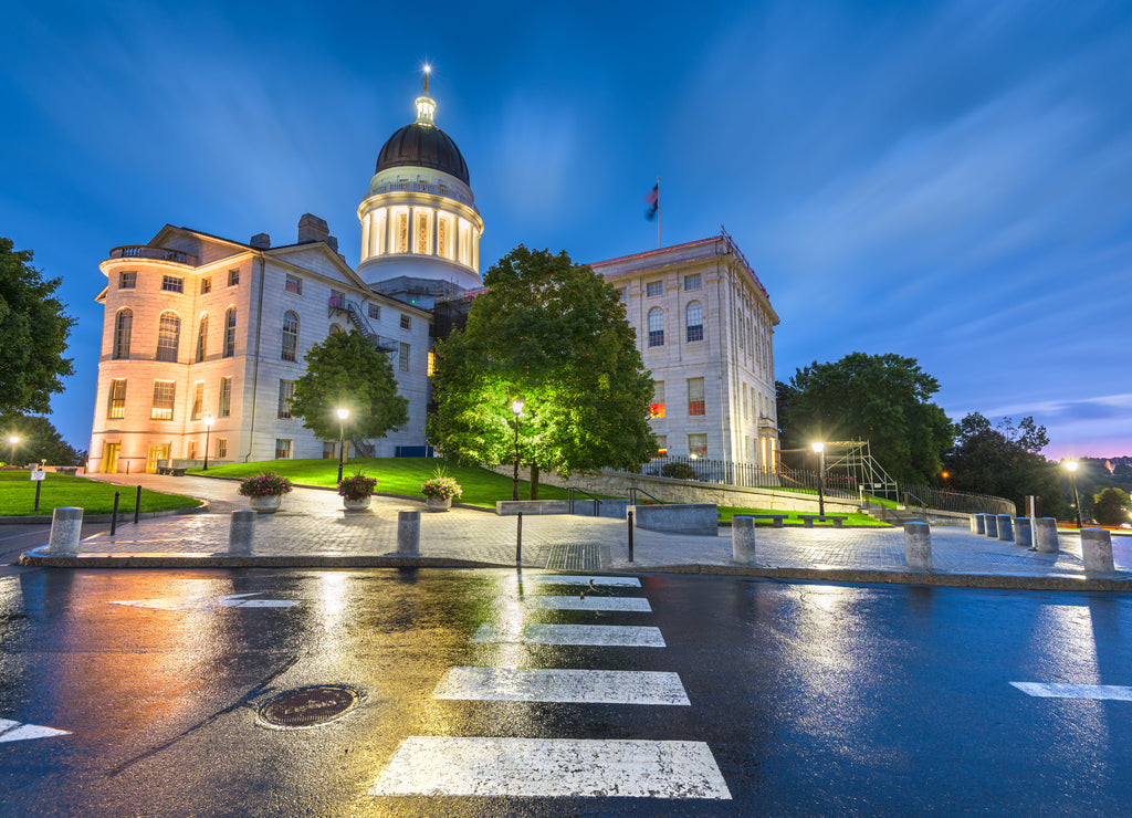 The Maine State House in Augusta, Maine