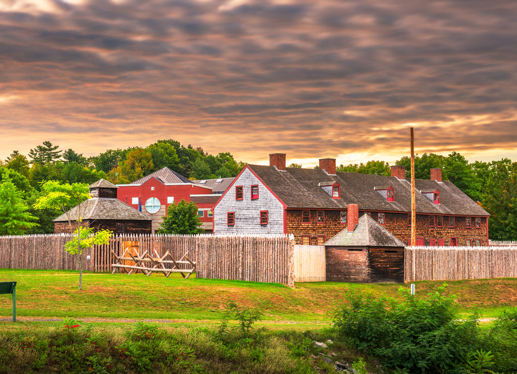 Augusta, Maine, USA at historic Fort Western