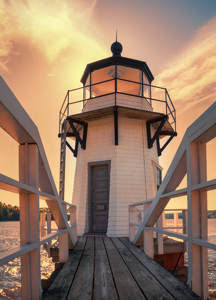 Doubling Point lighthouse on the Kennebeck River, Maine