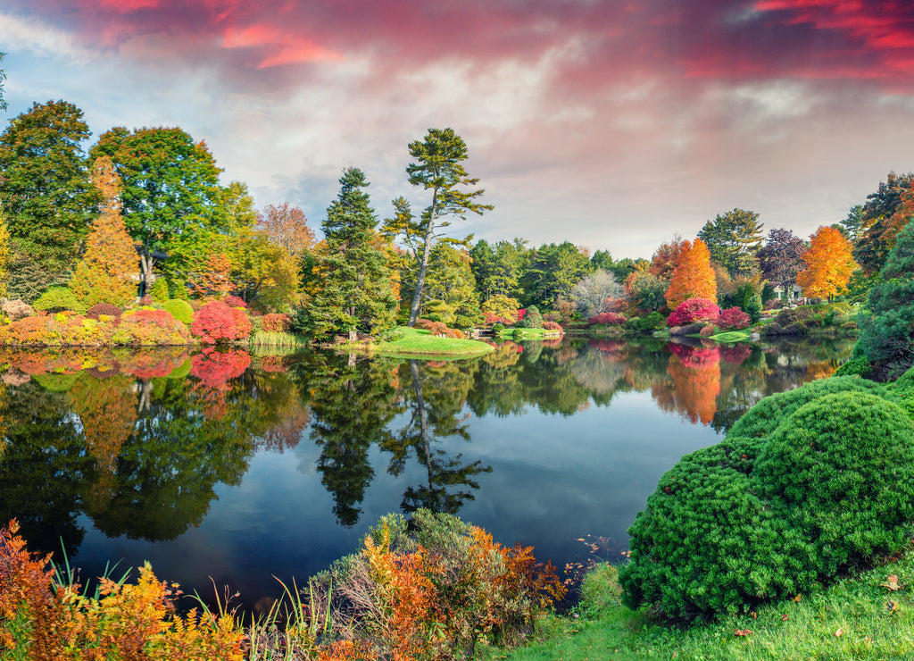 Hadlock Pond in foliage season, Acadia National Park, Maine