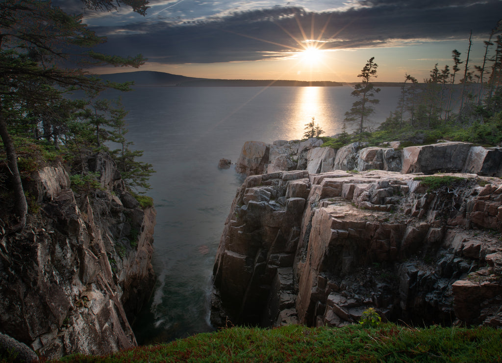 Raven's Nest Sunset along the coast of Acadia National Park, Maine
