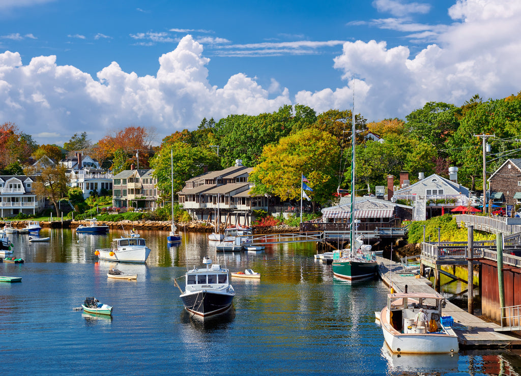 Fishing boats docked in Perkins Cove, Ogunquit Maine