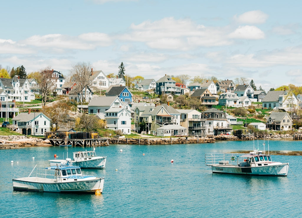 Boats in the harbor, fishing village of Stonington, Deer Isle Maine