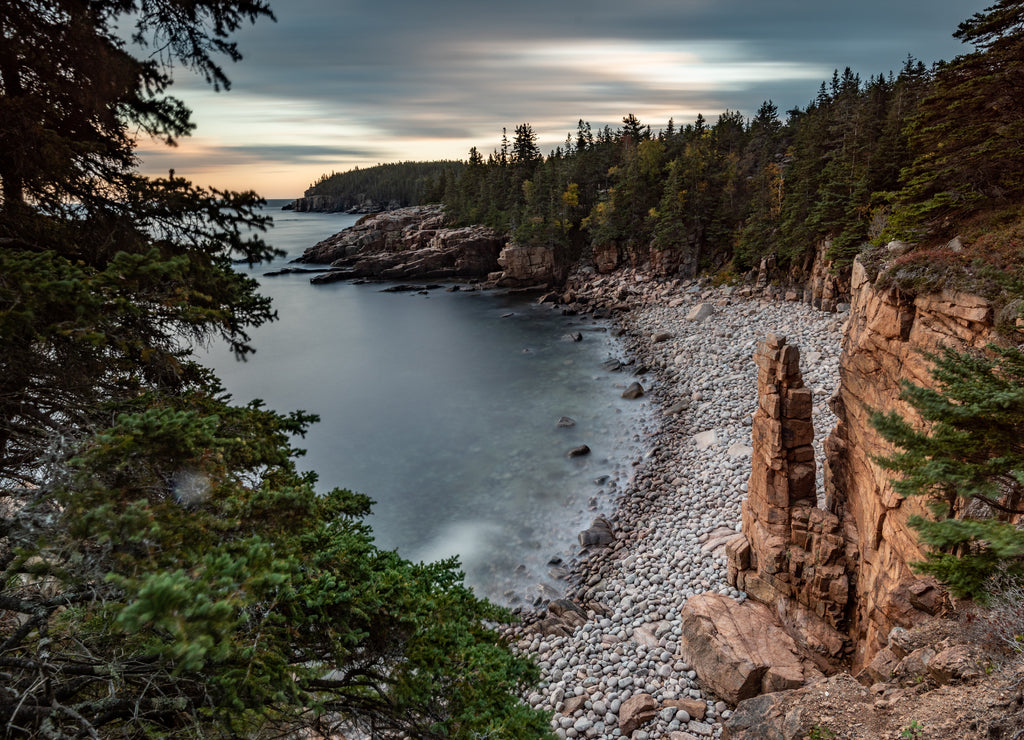 Monument Cove in Acadia National Park on Mt. Desert Island, Down East Maine USA