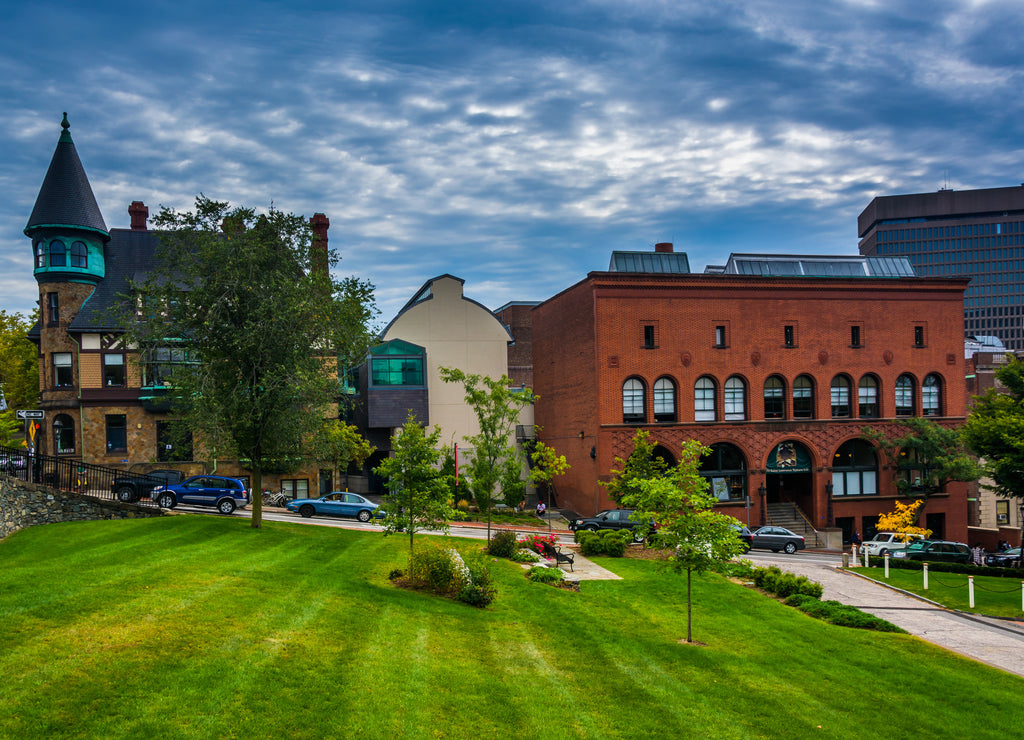 Buildings along Waterman Street in Providence, Rhode Island