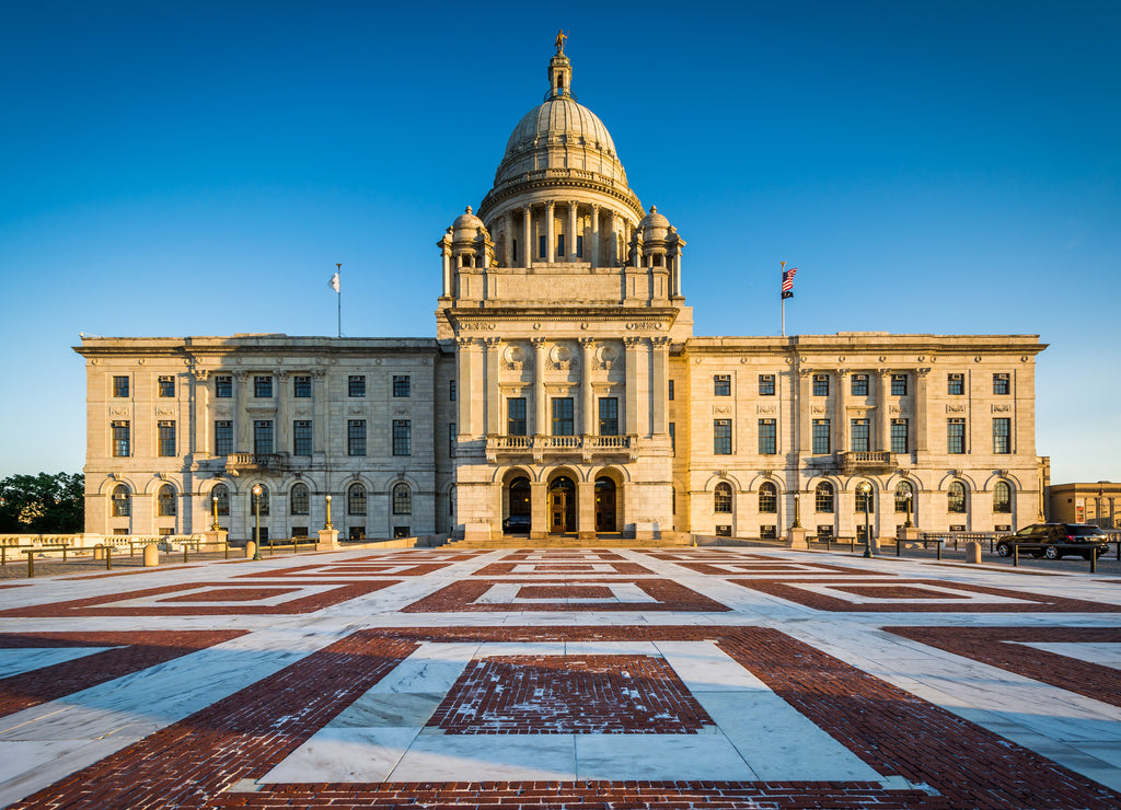 The Rhode Island State House, in Providence, Rhode Island