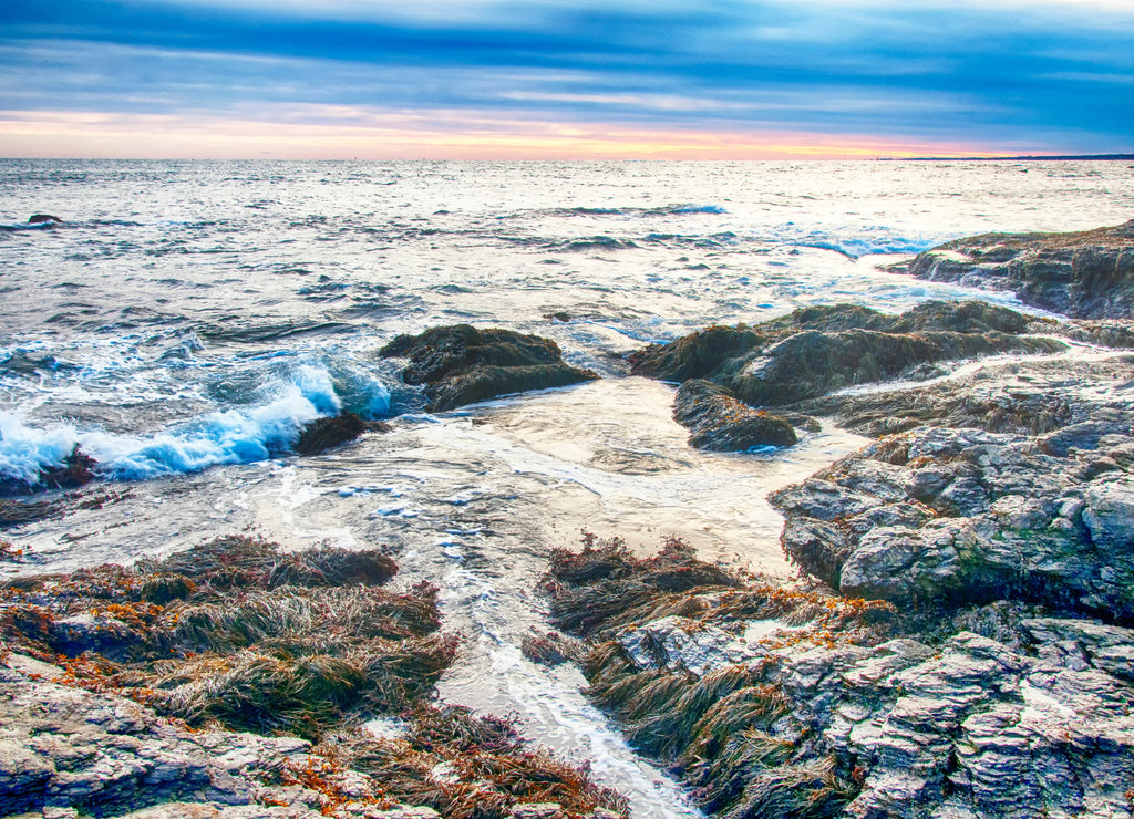 Newport Rhode Island Atlantic Ocean rocky shore