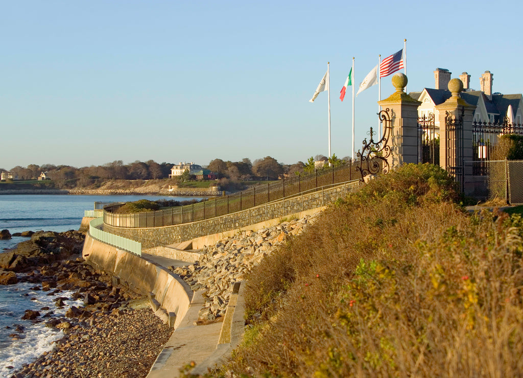 The Cliff Walk, Cliffside Mansions of Newport Rhode Island