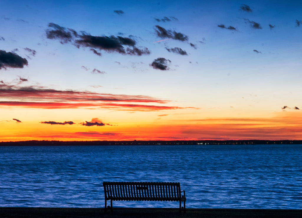 Newport Rhode Island Sunset over water