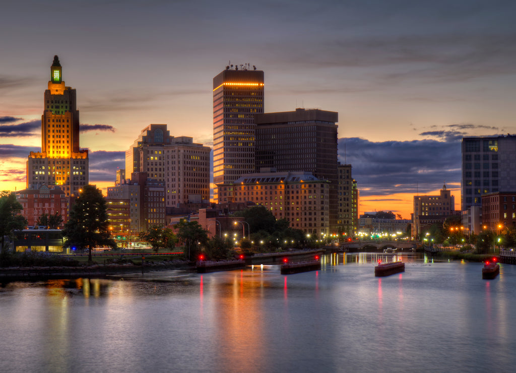 HDR image of the skyline of Providence, Rhode Island