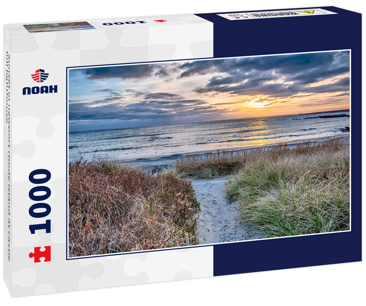 Sunset in newport rhode island at castle hill lighthouse