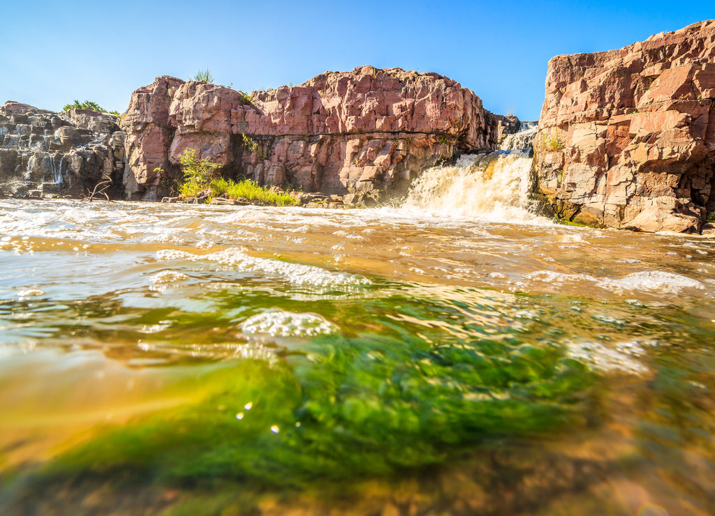 Waterfalls in Sioux Falls, South Dakota, USA