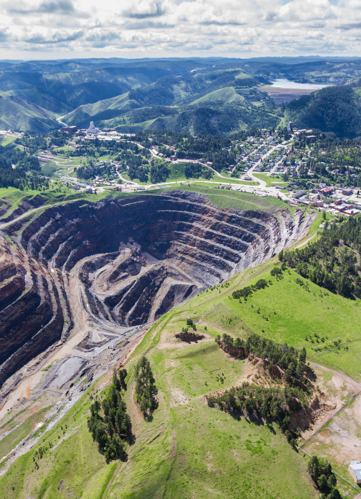 Aerial view of Lead South Dakota