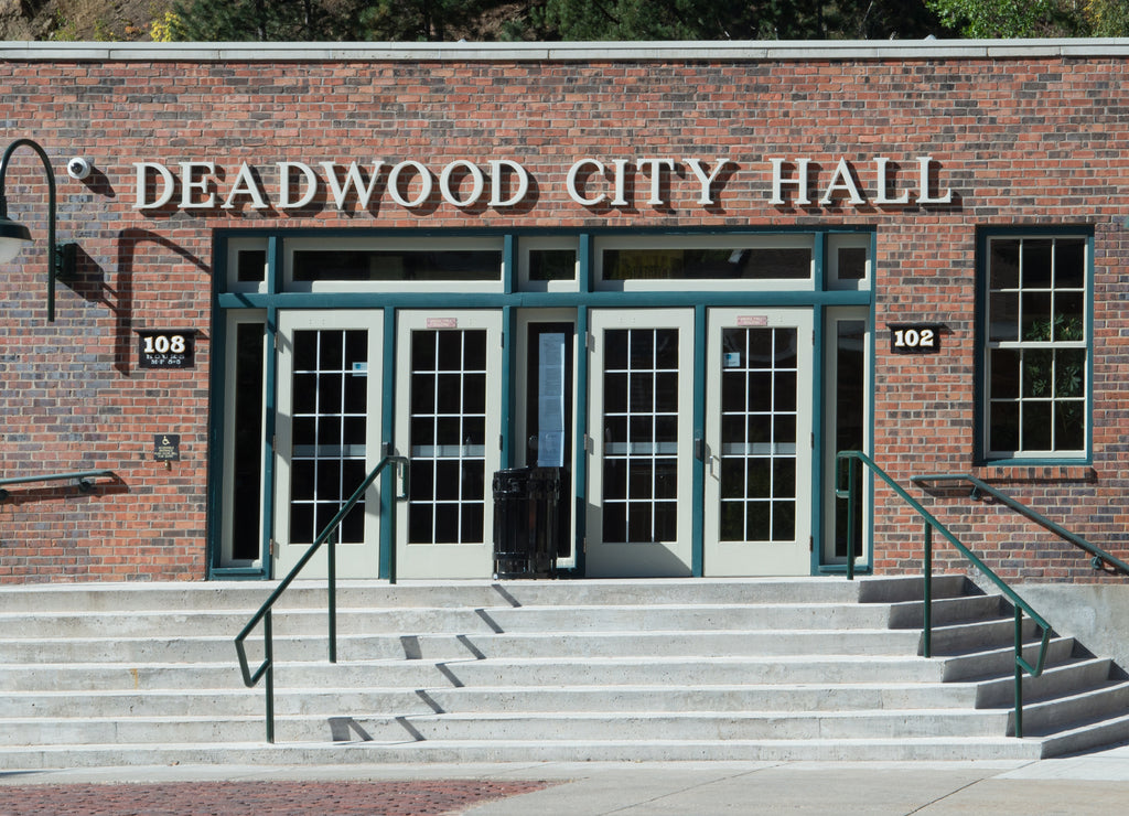 The city hall building in Deadwood, South Dakota