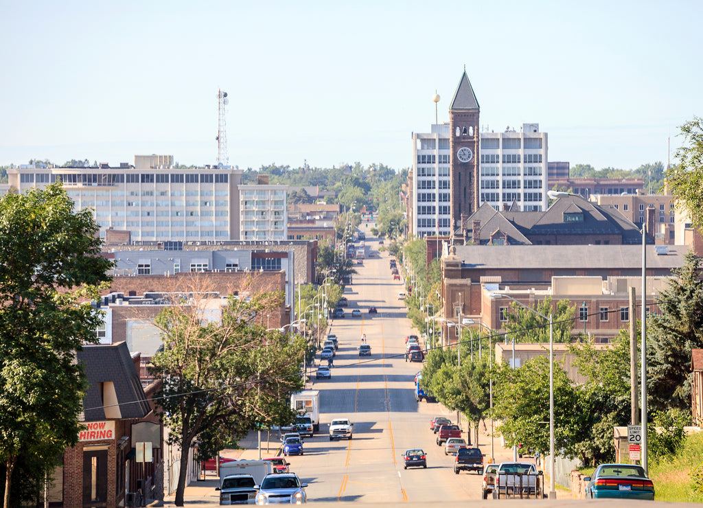 Downtown of Sioux Fall, South Dakota.