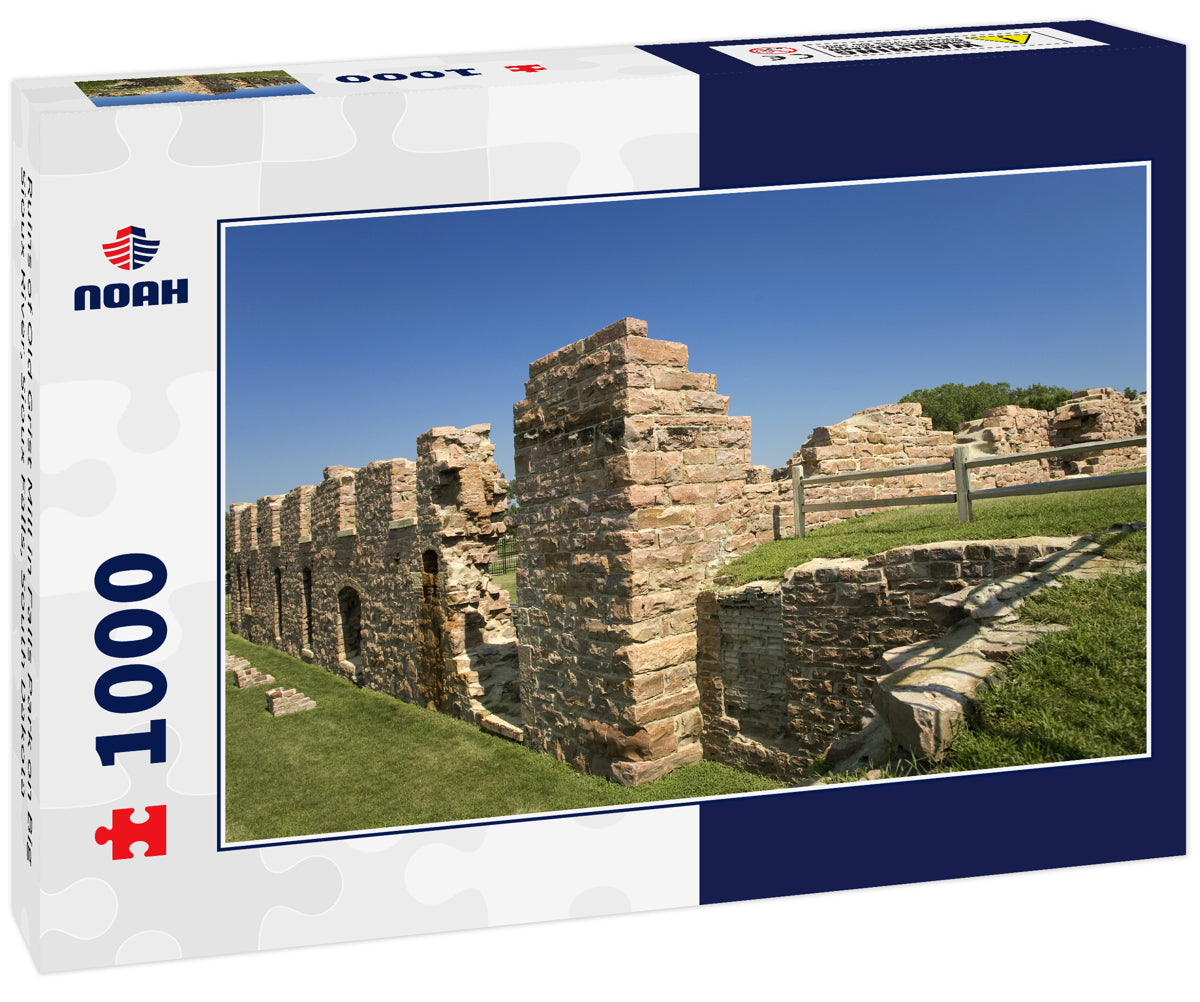 Ruins of Old Grist Mill in Falls Park on Big Sioux River, Sioux Falls, South Dakota