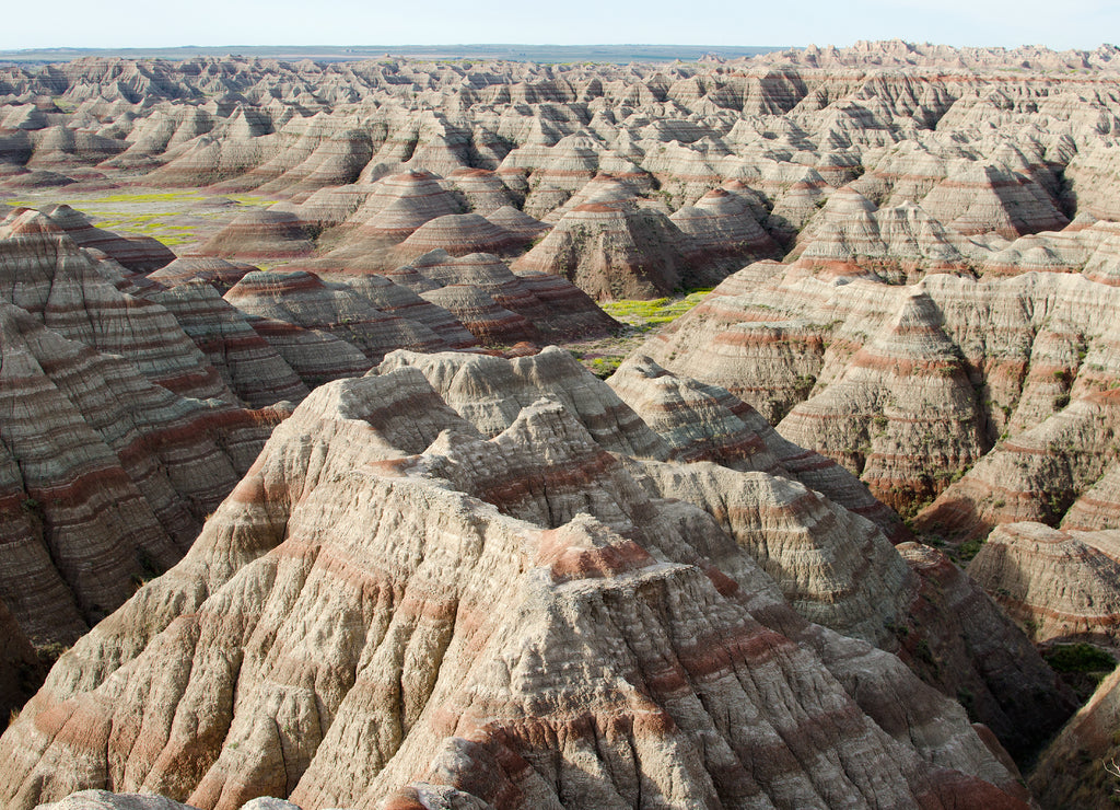 Aerial view over Badlands National Park, South Dakota, USA