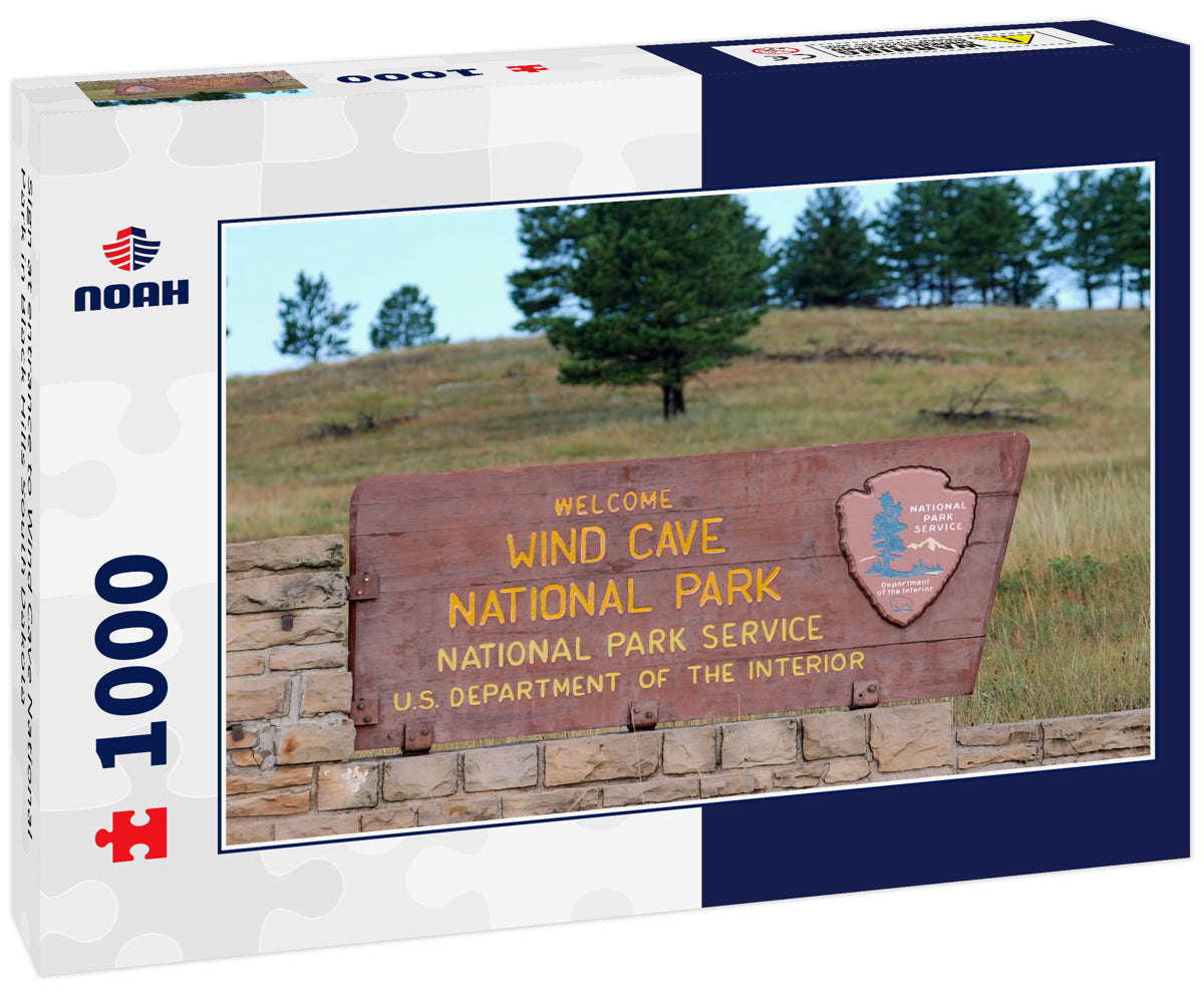 Sign at entrance to Wind Cave National Park in Black Hills South Dakota