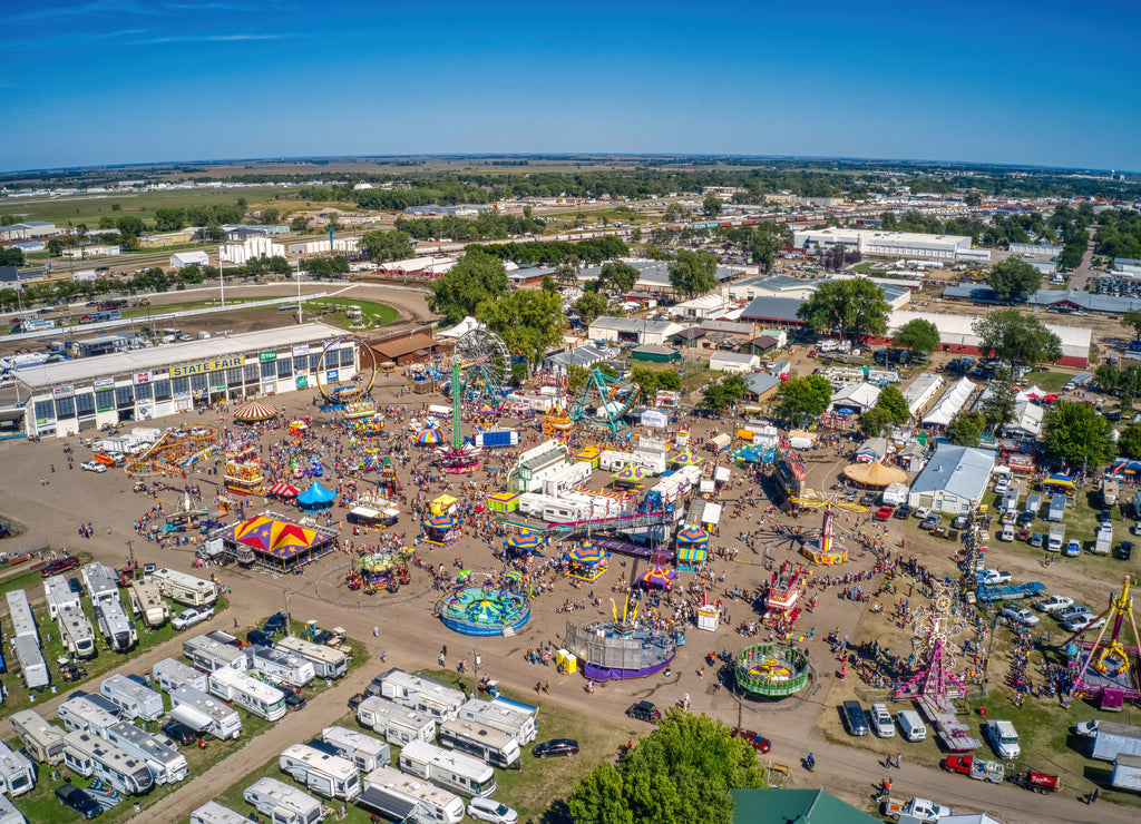 Aerial View of the South Dakota State Fair in Huron