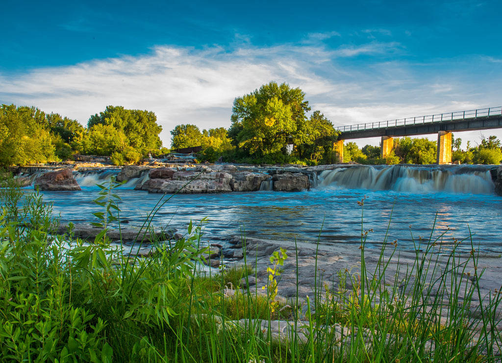 Sioux Falls waterfalls and river in the capital