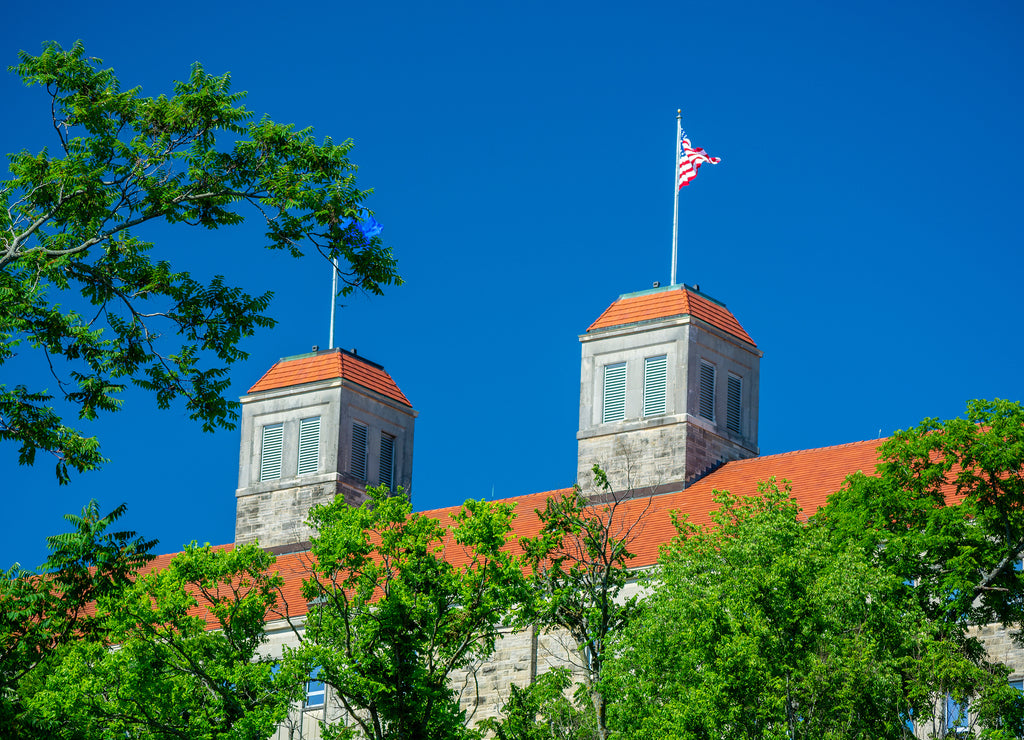 University of Kansas in Lawrence, Kansas on a Sunny Day