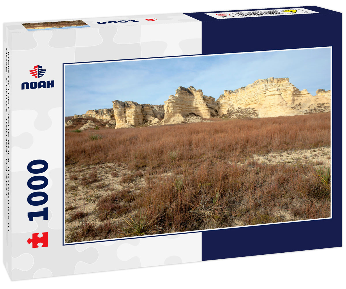 View of the Castle Rock formations in Gove, County, Kansas, US,2017