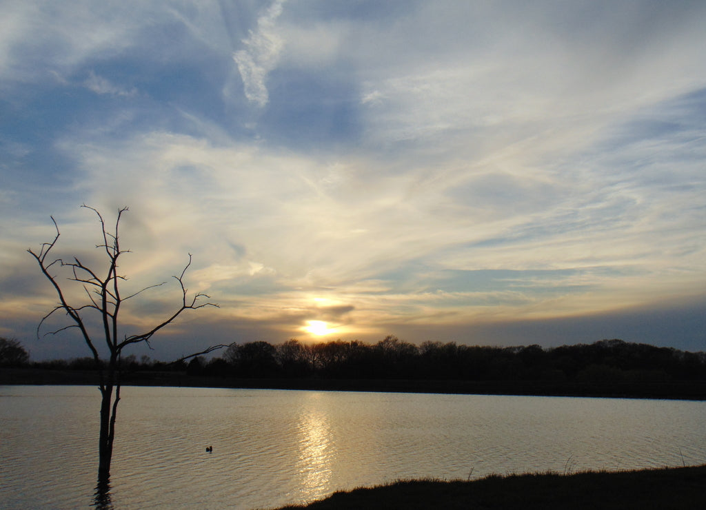 Lake at sunset, Lexington Lake Park, Johnson County, Kansas spring 2019