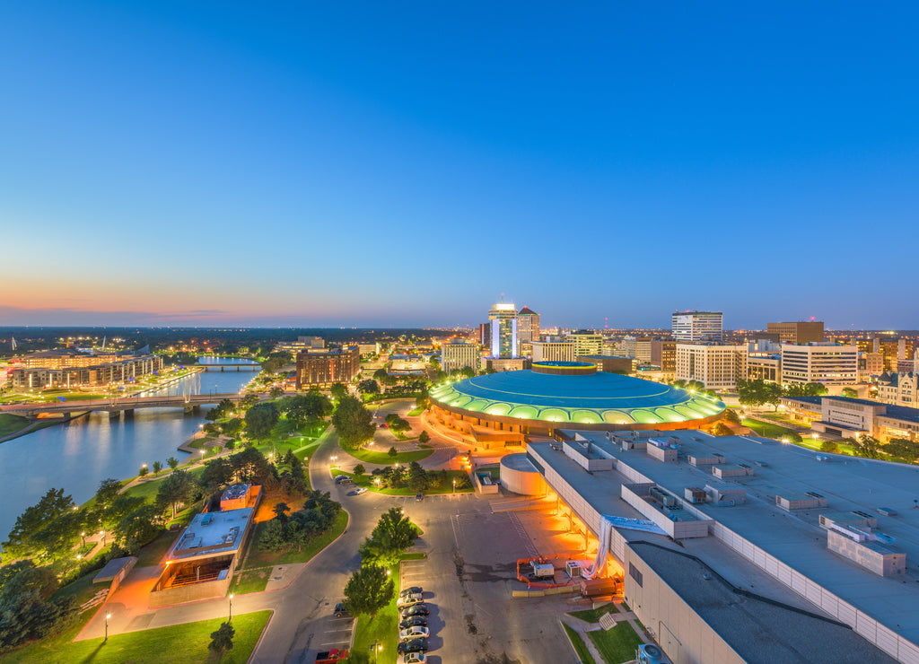 Wichita, Kansas, USA Downtown Skyline