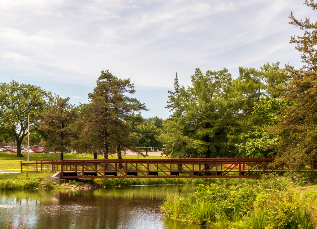 Scenic landscape in the Gage Park, Topeka, Kansas