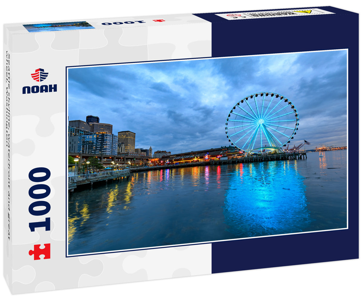 Seattle skyline, waterfront and great wheel, Washington