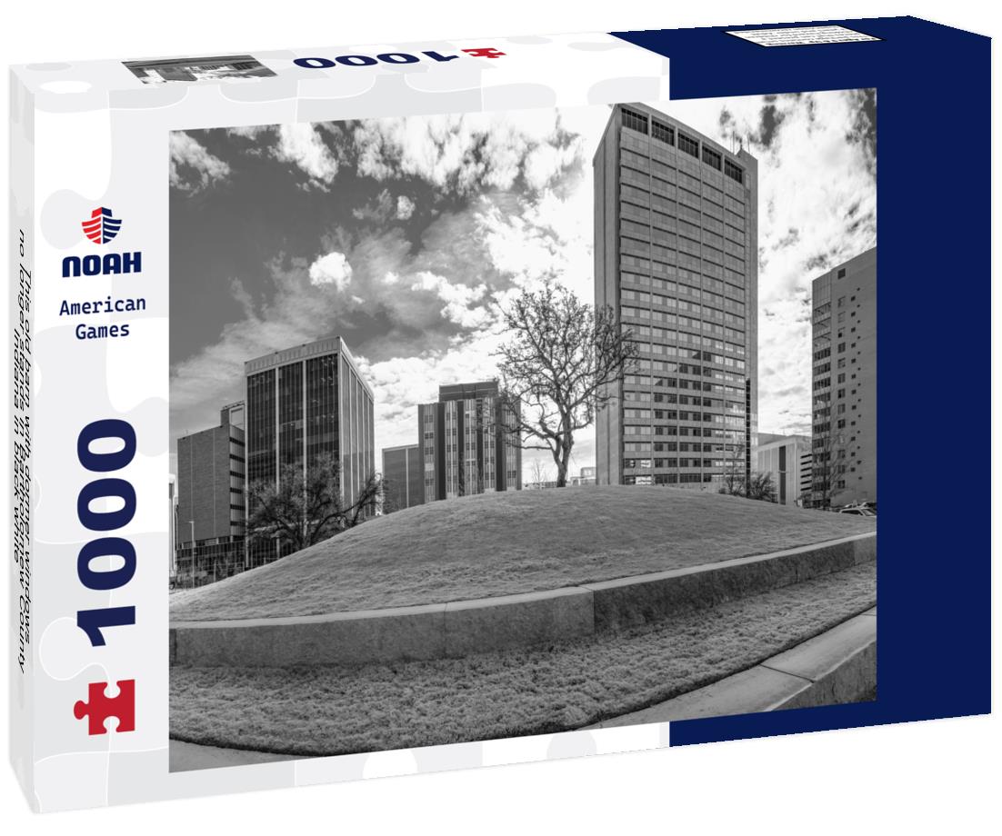 Noah Jigsaw Puzzle This old barn with dormer windows no longer stands in Bartholomew County, Indiana in black white 1000 pieces