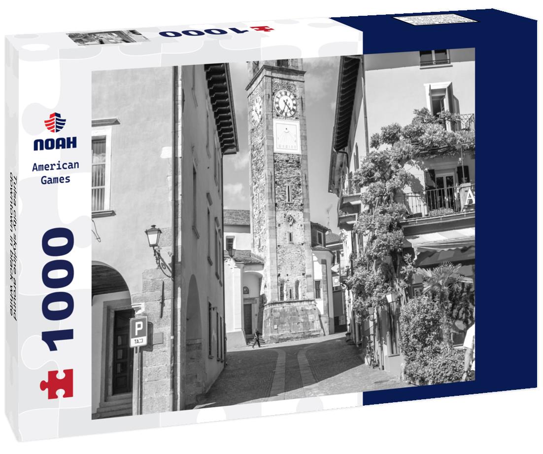 Noah Jigsaw Puzzle Tulsa city skyline around downtown in black white 1000 pieces