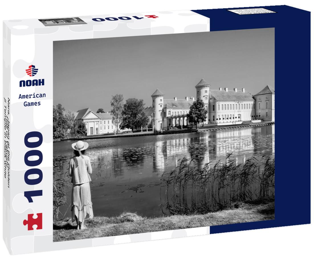 Noah Jigsaw Puzzle Nara, Japan at the Golden Hall of Yakushi-ji Temple in black white 1000 pieces