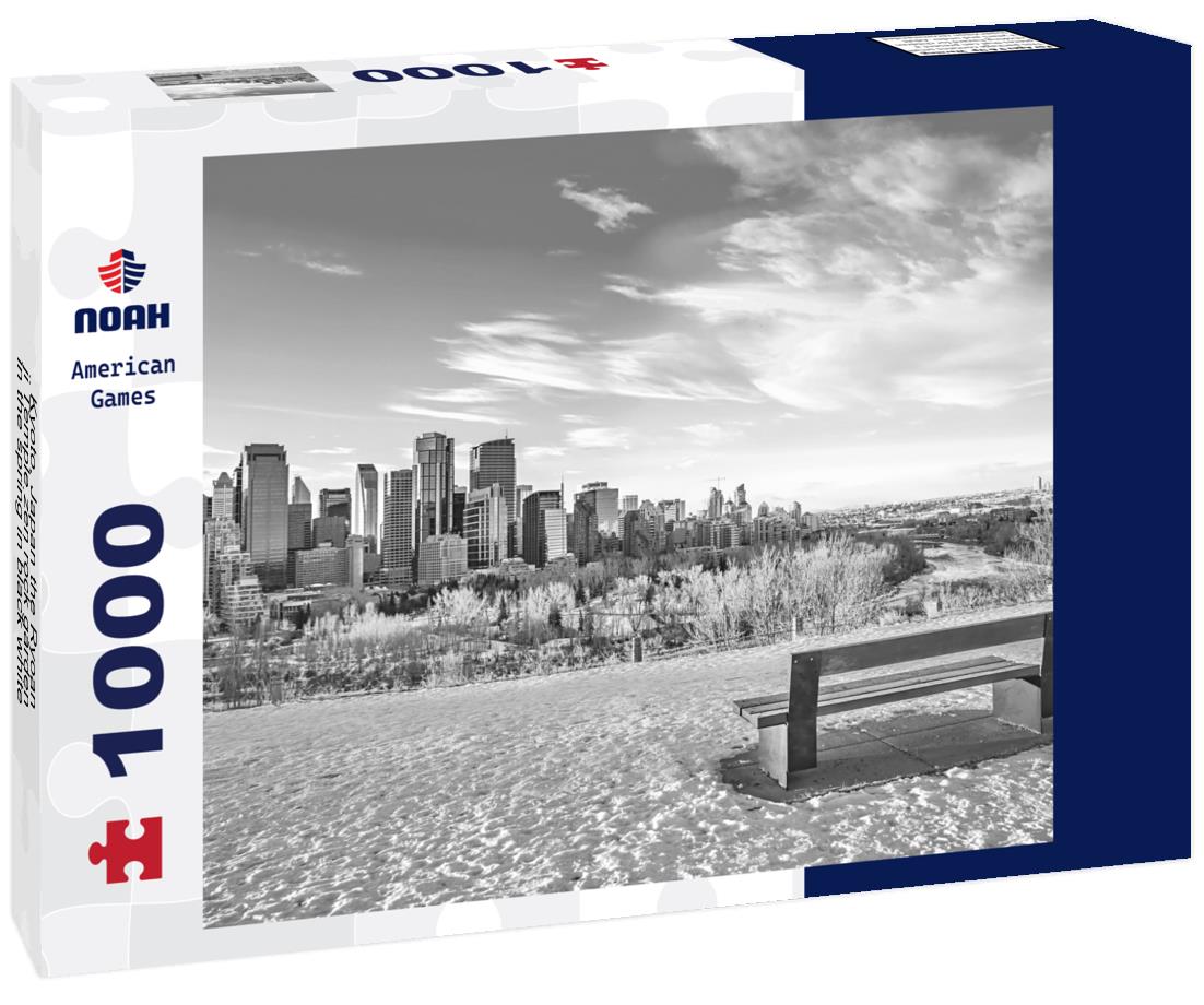 Noah Jigsaw Puzzle Kyoto, Japan the Ryoan-ji Temple zen rock garden in the spring in black white 1000 pieces