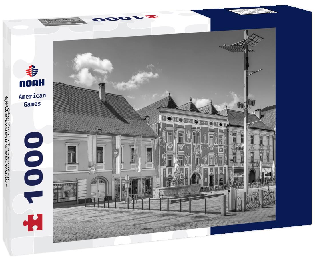 Noah Jigsaw Puzzle Hartford, Connecticut, USA downtown city skyline by the river in black white 1000 pieces