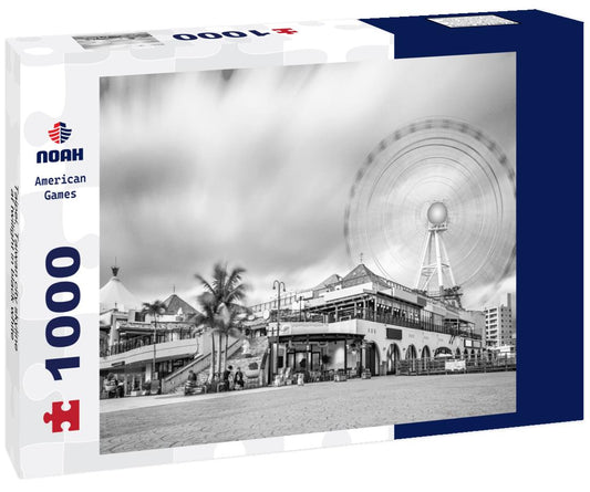 Noah Jigsaw Puzzle Taipei, Taiwan city skyline at twilight in black white 1000 pieces