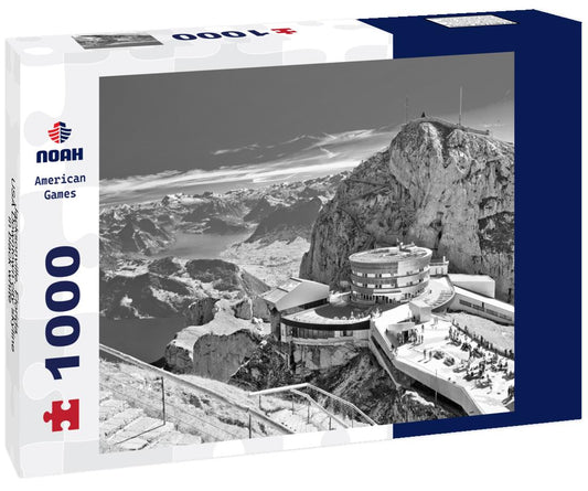 Noah Jigsaw Puzzle Jacksonville, Florida, USA Downtown city skyline in black white 1000 pieces