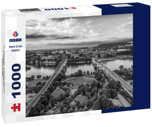 Noah Jigsaw Puzzle St. Columba Catholic Church in Dothan at sunset in black white 1000 pieces