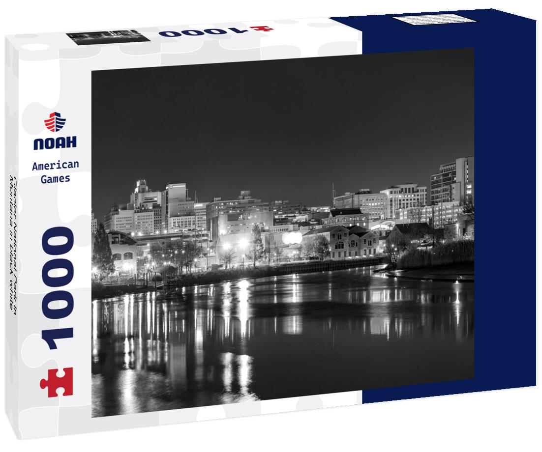 Noah Jigsaw Puzzle Glacier National Park in Montana in black white 1000 pieces