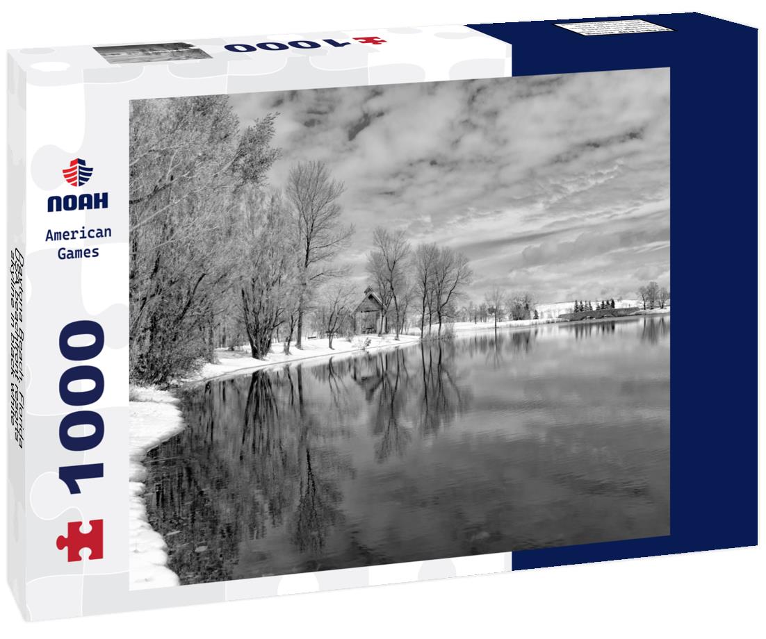 Noah Jigsaw Puzzle Daytona Beach, Florida, USA beachfront resorts skyline in black white 1000 pieces