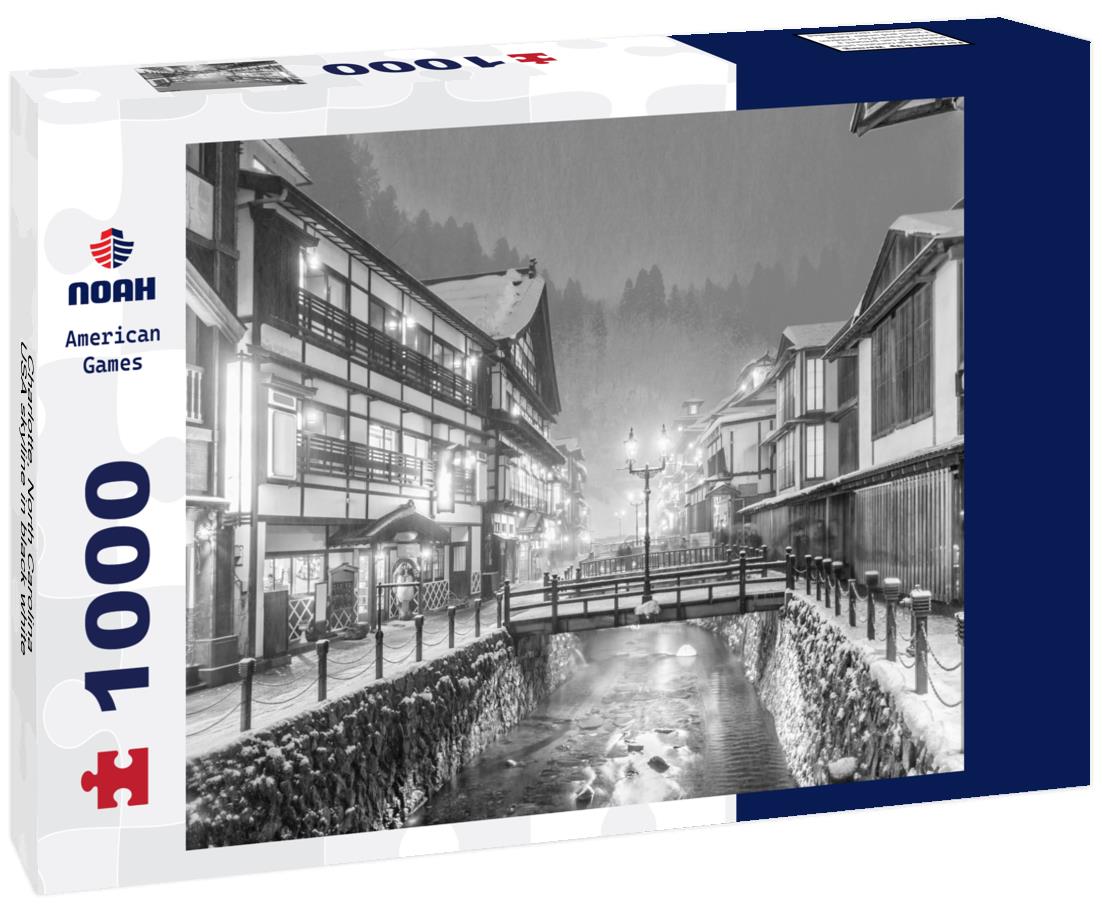Noah Jigsaw Puzzle Charlotte, North Carolina, USA skyline in black white 1000 pieces
