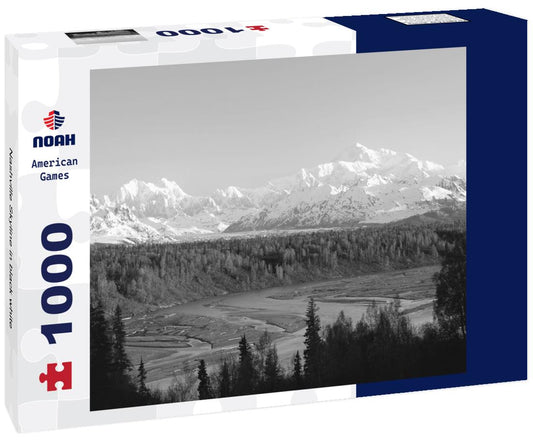 Noah Jigsaw Puzzle Nashville Skyline in black white 1000 pieces