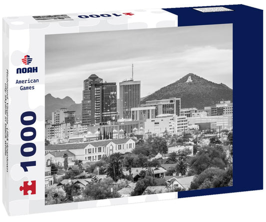 Noah Jigsaw Puzzle Richmond, Virginia, USA downtown city skyline in black white 1000 pieces