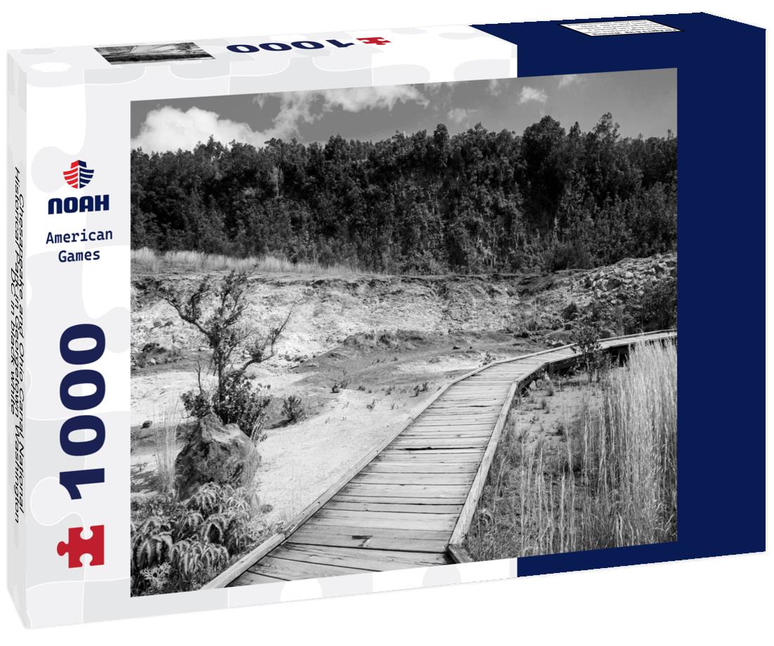 Noah Jigsaw Puzzle Chesapeake and Ohio Canal National Historical Park in Georgetown Washington DC in black white 1000 pieces