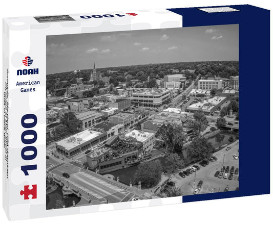 Noah Jigsaw Puzzle Annapolis, Maryland, USA downtown cityscape at Main Street at dusk in black white 1000 pieces