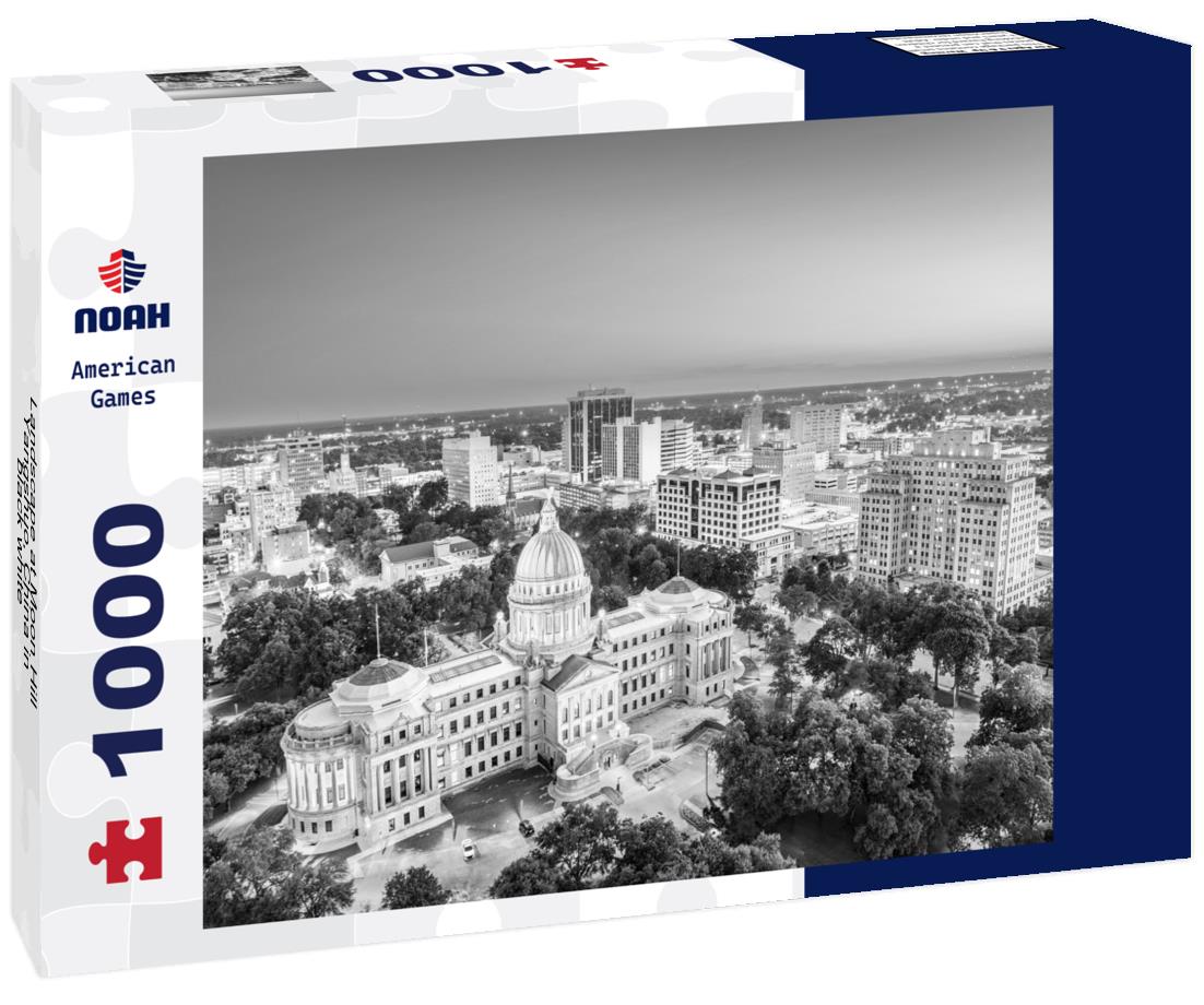 Noah Jigsaw Puzzle Landscape at Moon Hill, Yangshuo, China in black white 1000 pieces