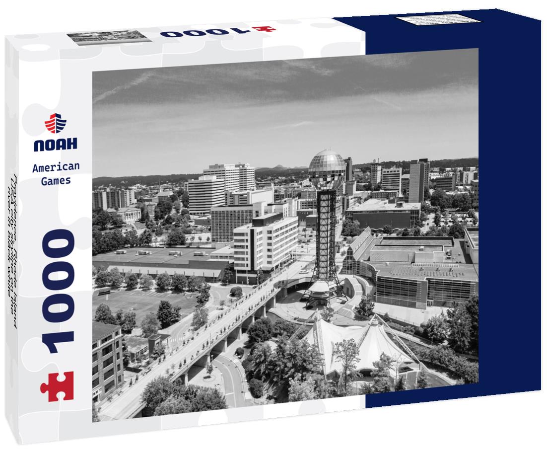 Noah Jigsaw Puzzle Providence, Rhode Island, USA city skyline on the river in black white 1000 pieces