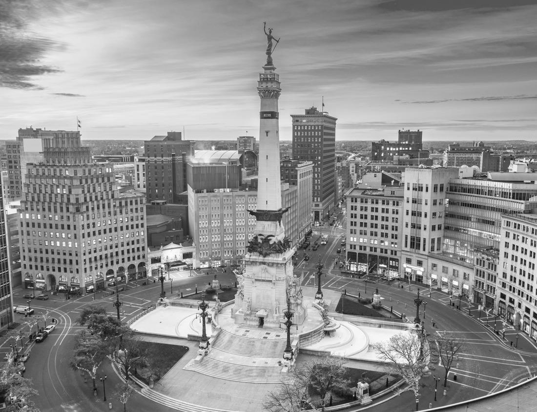 Noah Jigsaw Puzzle Greensboro, North Carolina, USA downtown skyline in black white 1000 pieces